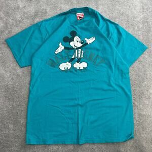Vintage Walt Disney World 1990's Graphic Tee Shirt Size Large Mickey Mouse